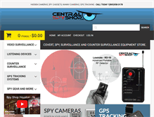 Tablet Screenshot of centralspyshop.com
